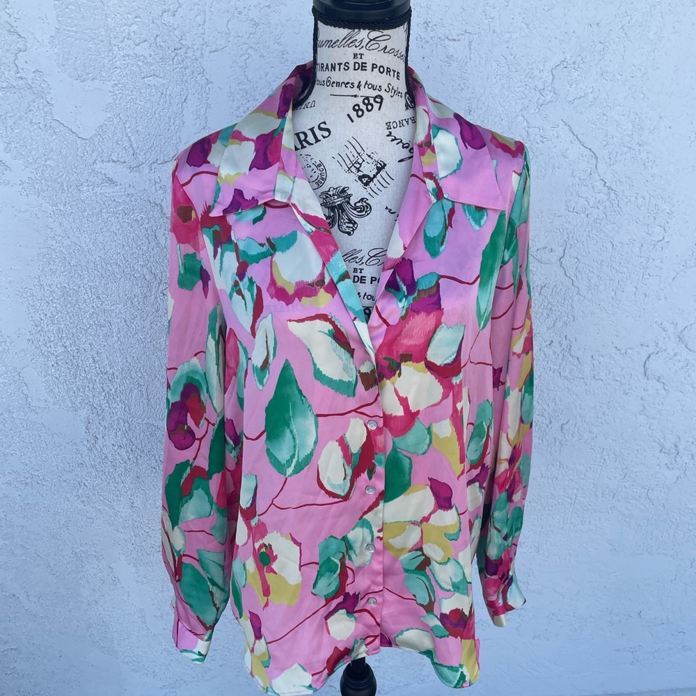 Zara satin effect blouse